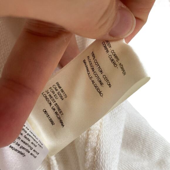 Womens We The Free Saturday White Taupe Cropped Distressed Shacket Size Small - Picture 13 of 16